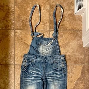 Denim Overalls with Mickey Details
